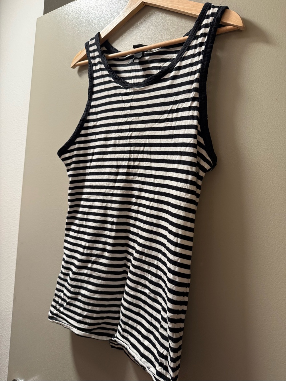 Black and White Striped Tank Top